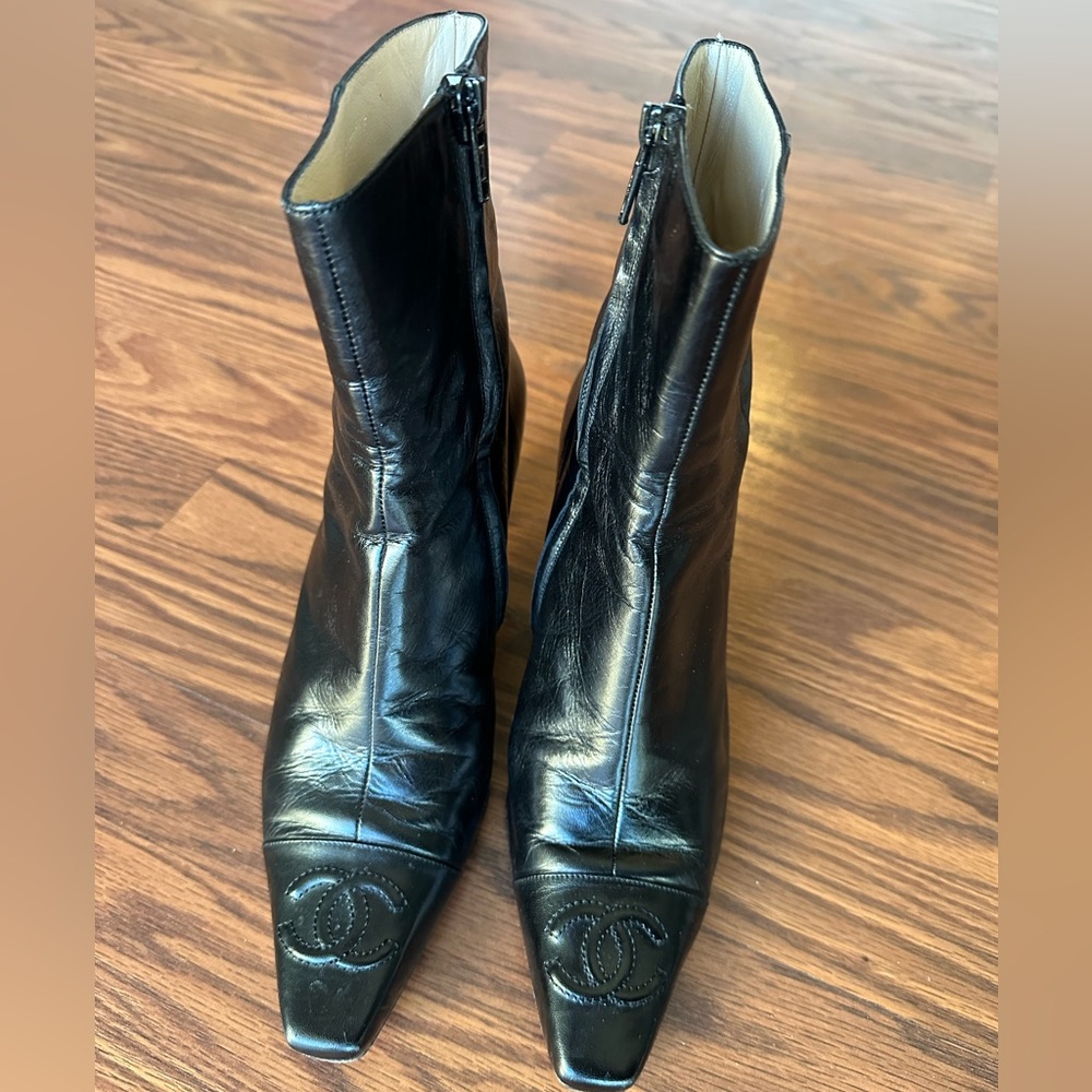 Chanel Leather Boots - 36
